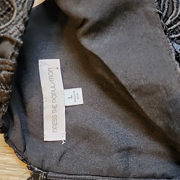 DRESS THE POPULATION BLACK DRESS - Picture 8 of 13